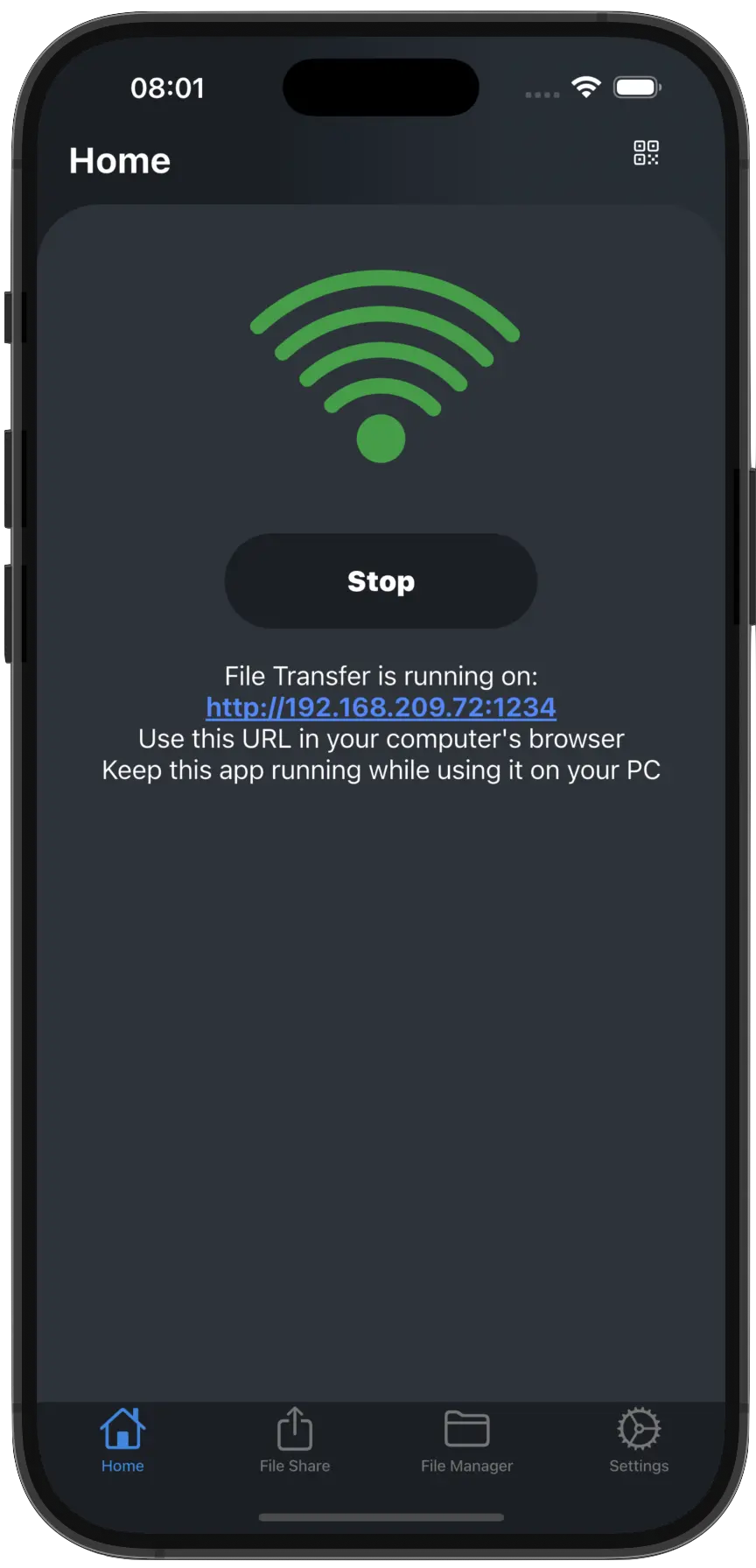 File Transfer Over WiFi on iOS